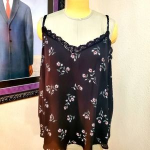 Torrid Black Floral Cami Size 3